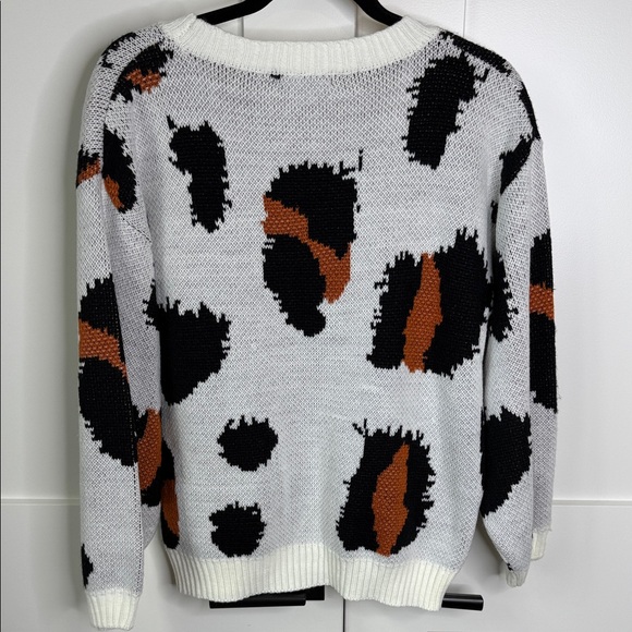 Freestyle Black and Orange Patterned Sweater - Picture 3 of 6